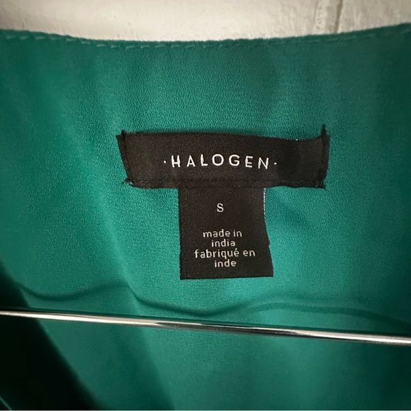 Halogen Green Asymmetrical Sundress V-Neck Sleeveless - Picture 3 of 4